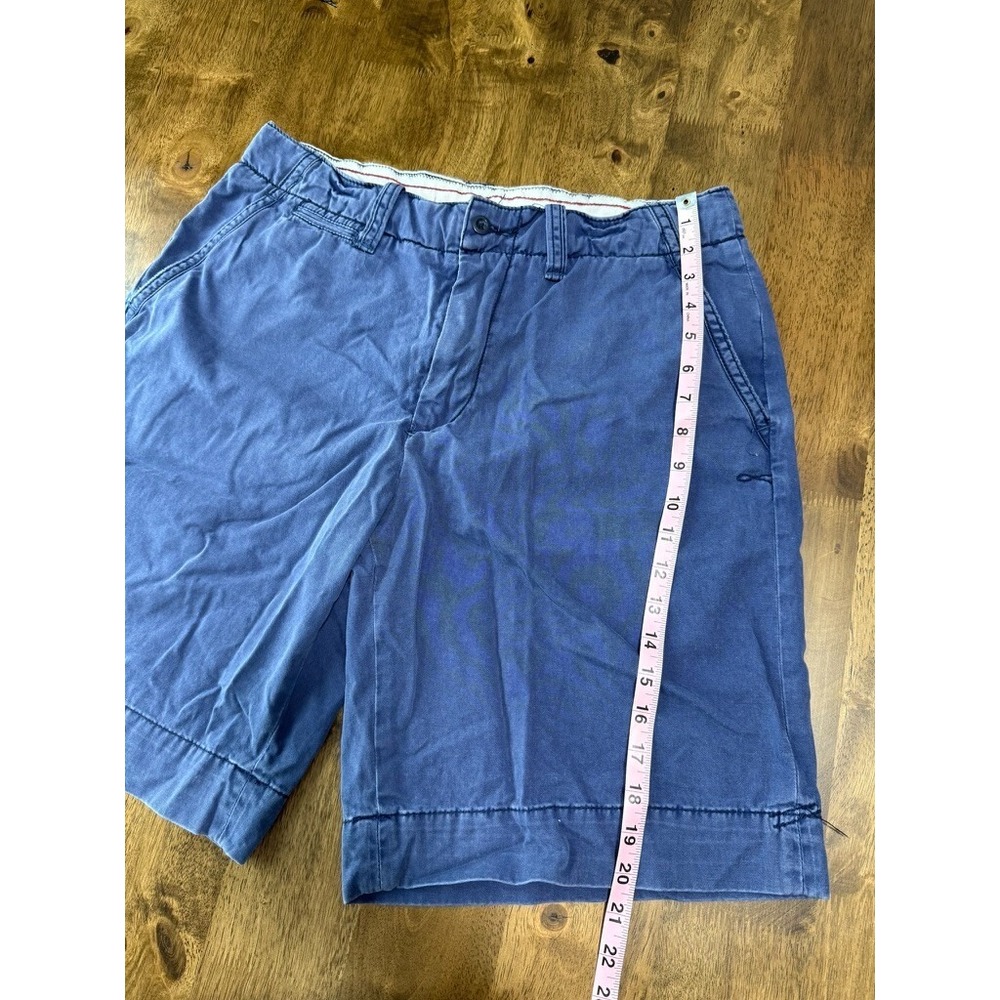 EUC Mens Polo‎ Ralph Lauren blue chino flat front shorts cotton drawstring SZ 33 - Picture 7 of 12